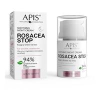 Apis Natural Cosmetics Rosacea-Stop crème de nuit apaisante pour peaux sensibles sujettes aux rougeurs 50 ml