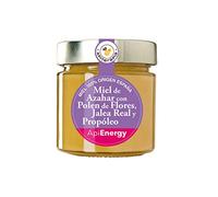 Apiterapia - Miel ApiEnergy, Miel de Fleurs d'Oranger crémeux avec Pollen de Fleurs, Gelée Royale et Propolis - 300g