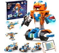 Apitor Kit de construction de robots 12 en 1 programmable APP RC Robot / Car Robot Set Set STEM Projets éducatifs Cadeaux d'anniversaire pour garçons et filles de 8 à 12 ans (600 pièces)