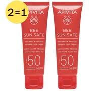 Apivita Bee Sun Safe Crème Visage Défense Anti-Tache & Anti-Âge SPF50 De Jour 2x50 ml