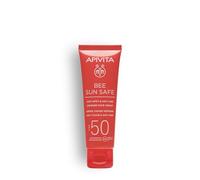 Apivita Bee Sun Safe Crème Visage Défense Anti-Taches & Anti-Âge Spf50 50Ml - Avec Propolis, Algues Marines - Protection Uv/Ir & Protection Contre La Lumière Bleue - Combat Les Rides & Les Taches.