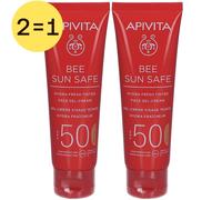 Apivita Bee Sun Safe Crème Visage Teintée Défense Anti-Tâche & Anti-Âge Protection Solaire 2x50 ml