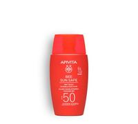 Apivita Bee Sun Safe Fluid Visage Invisible Toucher Sec Spf50 50Ml - Une Crème Solaire Non Grasse Avec Propolis, Algues Marines Et Acide Hyaluronique - Protection Uvb & Uva, Ir - Non Comédogène