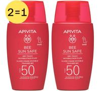 APIVITA BEE SUN SAFE Fluide Visage Invisible Toucher Sec SPF50 2x50 ml