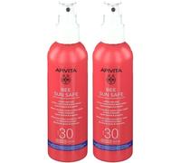 APIVITA BEE SUN SAFE Hydra Fondant Visage & Corps Spray SPF30 Ultra-léger 2x200 ml
