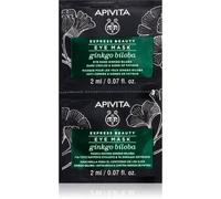 Apivita Express Beauty Eye Mask Gingko Biloba masque yeux anti-poches et anti-cernes 2x2 ml