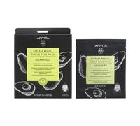 Apivita Express Beauty Moisturizing Tissue Face Mask Avocado masque hydratant en tissu pour apaiser la peau 10 ml