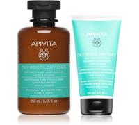 Apivita Oily Roots & Dry Ends ensemble pour cuir chevelu gras et pointes sèches