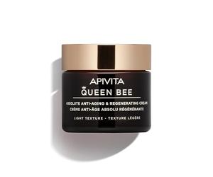 Apivita Queen Bee Crème régénérante anti-âge 50 ml Texture légère Crème hydratante pour le visage avec gelée, propolis et miel, rides, fermeté, contour du visage surélevé