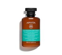 Apivita Shampoing Cuir Chevelu Gras & Pointes Sèches 250ml - Régule l'Excès de Sébum & Purifie - Hydrate & Protège les Longueurs - Ortie & Propolis - 86% Ingrédients Naturels - Sans Sulfates