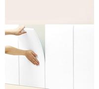 Apk i bc Panneau Mural Anti-Collision à Coussin Doux Blanc, Autocollant Mural à Haute élasticité et Douceur adapté à la Protection de la décoration de la pièce(White,30 * 60cm)