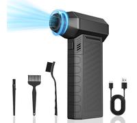 Apkezel Soufflette Air Comprimé, 15 0000 tr/min Grande Vitesse Bombe Air Sec Souffleur PC, Depoussierant Ordinateur Rechargeable par USB Avec Batterie 6000mAh pour Ordinateur Portable, Clavier