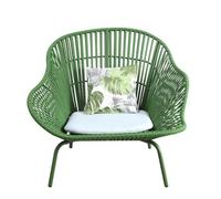 Apkibc Chaise en rotin tissée Main, Forme d'assise créative, idéale pour se détendre l'après-midi. Supporte jusqu'à 150 kg.(Green,123 * 66.5CM)