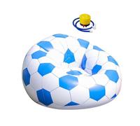 Apkibc Fauteuil Gonflable à Motif de Ballons de Sport, idéal pour Le Camping(White,64 * 34.5 * 55.5)