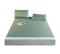 Apkibc Housse de Matelas en Bambou, Housse de Couette fraîche en Soie glacée d'été, Tissu mère et bébé de qualité A, Refroidissement Rapide, adapté à la Maison(Green,180cm*200cm/61)