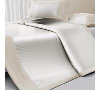 Apkibc Housse de Matelas en Bambou, Housse de lit rafraîchissante en Soie glacée d'été, Tissu de Classe A pour mères et bébés, Refroidissement Rapide, Convient à la Maison(Gray,150 * 200cm/63)