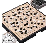 Apkibc Jeu d'échecs Go avec Plateau magnétique Pliable, léger et étanche, idéal comme Cadeau pour Les Amateurs de Jeux(Yellow,B)