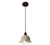 Apkibc Lustre décoratif pour Salon, avec Abat-Jour en Ciment sculpté à la Main et Source Lumineuse remplaçable, Convenant aux Chambres, salles à Manger et couloirs.(White,20 * 19CM)