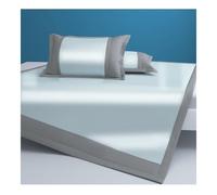 Apkibc Tapis rafraîchissant en Soie glacée Carbon Light, Ensemble de Trois pièces de Couleur Unie pour l'été, Lavable et Pliable, idéal pour Les Chambres(Green,1.5 * 2m)