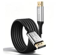 APKLVSR Câble DP 2.1 80 Gbps 5 M, 16 K à 60 Hz, 8 K à 120 Hz, 4 K à 240 Hz, profondeur de couleur 12 bits et HDR dynamique, câble DisplayPort vers DisplayPort ultra haut débit pour RTX 5090/4090