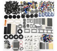 APKLVSR Ensemble de 396 pièces de construction technique - Pièces de rechange MOC avec engrenages, axes et connecteurs, jeu de moteur électrique avec moteur, boîte à batterie, compatible avec les