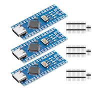 APKLVSR Lot de 3 modules Nano V3 avec puce Mega328 CH340 5 V 16 m Compatible avec Arduino (port de type C)