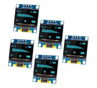 APKLVSR Lot de 5 modules d'affichage OLED 0,96" 128 x 64 Pixels I2C avec série I2C IIC Auto-éclairant Compatible avec Arduino Raspberry PI (Bleu)