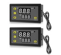 APKLVSR Régulateur de température numérique LCD W3230,Thermostat Numérique W3230 Contrôleur de Température 20A,Contrôleur de Température DC 12V 20A Régulateur de Température Commutateur-2PCS