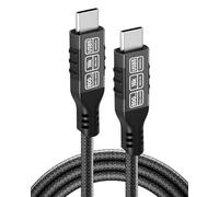 APKLVSR Thunderbolt 5 Câble USB-C 1.5M - 80Gbps, Vidéo 16K/8K/4K, 240W PD Charge Rapide Aluminium & Tressage Compatible avec Thunderbolt 4/3, Noir