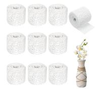 APKOL Lot de 10 rouleaux de bandage de plâtre - 5 cm x 2,7 m - Blanc - Pour travaux manuels et modélisation - Séchage rapide - Projets de bricolage - Articles d'art