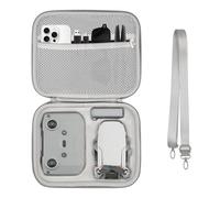 APKOL Mini Housse pour DJI 4K, Sac de Transport pour Mini 2 SE, Pochette de Rangement pour Drone et Contrôleur, Coffret Compact Portatif Étanche avec Bretelle, Gris