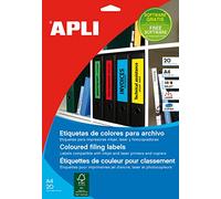 APLI Étiquettes Classeur Vertes 190 x 61 mm – 20 feuilles