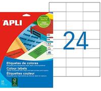 Apli 001594 Lot de 480 Etiquettes couleur permanent 70 x 37 mm Vert