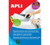 Apli 002519 Lot de 250 Etiquettes laser 70 x 35 mm Blanc