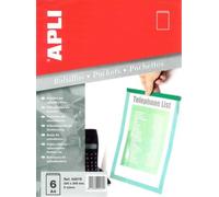Apli 002575 Lot de 6 Pochettes Autocollantes pour Document A4 220 x 305 mm
