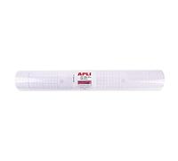 Apli 00264 Couvre-livre adhésif repositionnable en rouleau 80 microns 0,50X20m - film transparent en PP