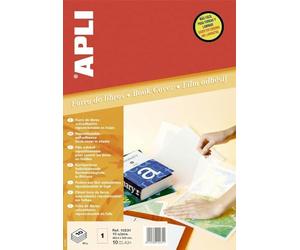 APLI 010231 - 10 Feuilles de Plastification Repositionnables, 333 x 482mm, couvre-livres / protège-cahiers