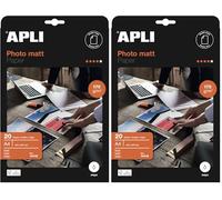 Apli 010418 20 Papier de Présentation Mat, 210 x 297mm, 170 g (Lot de 2)