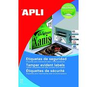 Apli 011271 240 Étiquettes de Sécurité Laser/Copieur, 40mm, Blanc