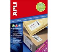 Apli 011787 100 Étiquettes Adhésif Extra-Fort, 210mm x 297mm, Blanc