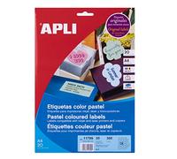 Apli 011799 Lot de 20 Etiquettes multi usage ovale 63,5 x 42,3 mm Crème