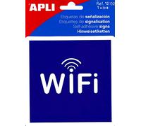 Apli 012132 Etiquette de Signalisation auto-adhésive Zone Wifi