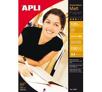 Apli 012626 Lot de 100 Papier de Présentation Mat 210 mm x 297 mm 120 g