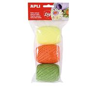 Apli 014412 3 Raphia Naturel, 30m, Fluo
