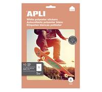 Apli Pochette De 10 Feuilles De Polyester Blanc Ink Jet 210x297 Mm