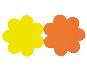 Apli 050950 50 Gamme Fluo Non Effaçable Fleurs Carton, 8cm, 780 g, Jaune-Orange