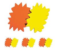 APLI 100400 - étiquettes fluo éclatées non effaçables, carton 450 g, jaune/orange, 16 x 24 cm, 25 unités (Lot de 4)