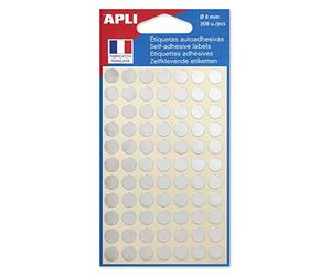Apli 100601 - Pochette de 308 pastilles Argent - Diamètre 8mm