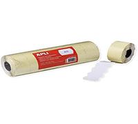 Apli 100928 Lot de 6 Rouleaux de 1000 Etiquettes enlevable sinusoïdale 32 x 19 mm Blanc