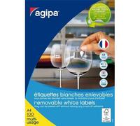 Apli 101164 - Etiquettes Blanches Enlevables 105 X 37mm